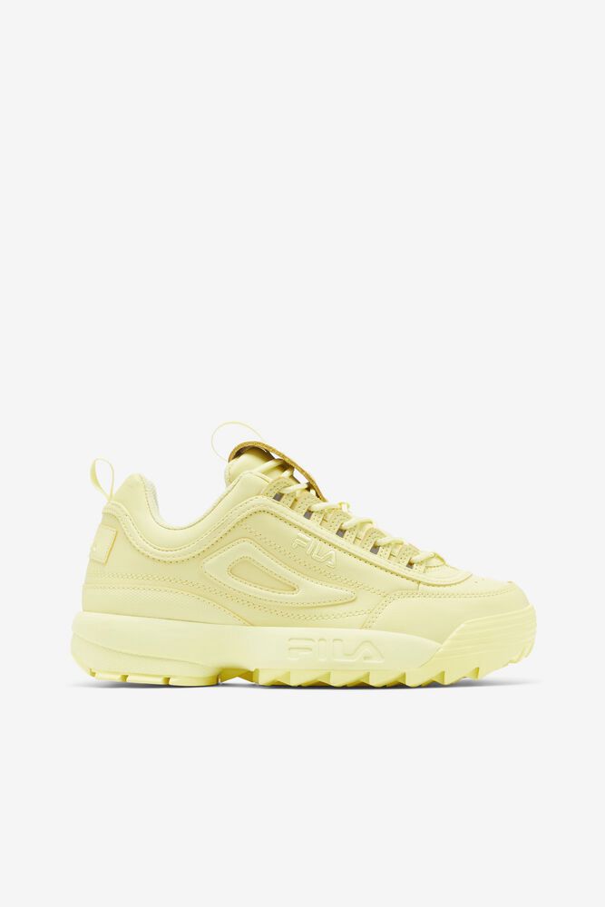 Fila Disruptor 2 Premium Yellow Sneakers Womens - NZ 86954-AFNG